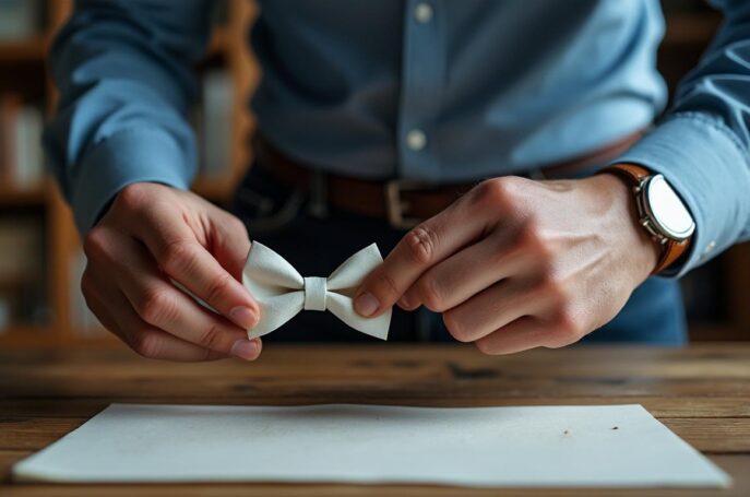 apprenez à réaliser un nœud papillon en papier en seulement trois minutes grâce à notre guide rapide et efficace. idéal pour les événements improvisés ou pour ajouter une touche originale à votre tenue, suivez nos étapes simples et amusez-vous à personnaliser votre accessoire en un temps record.