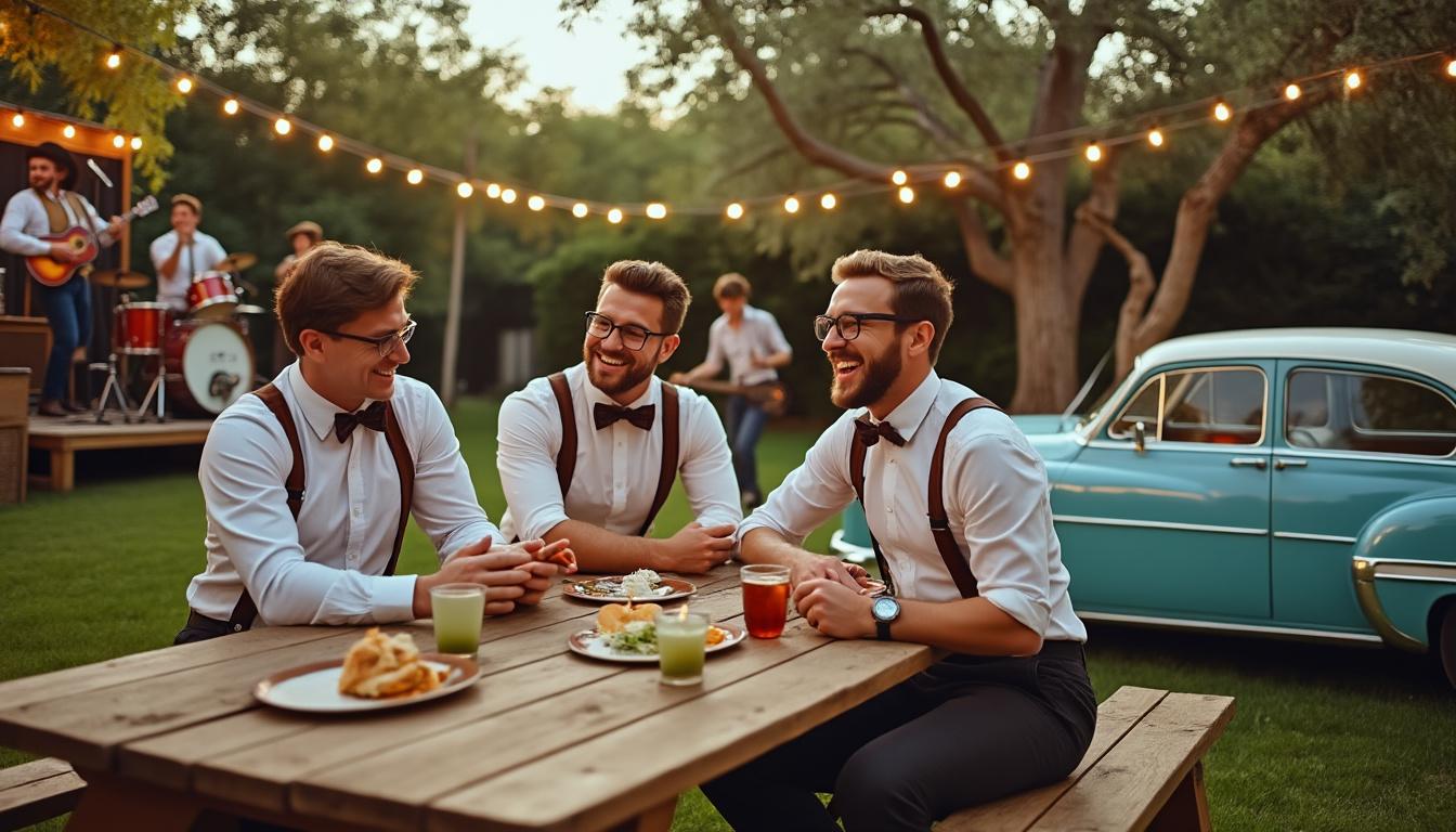 découvrez les accessoires essentiels pour sublimer votre tenue guinguette homme. des chapeaux aux foulards, en passant par les ceintures et chaussures, trouvez tout ce qu'il vous faut pour allier confort et style lors de vos sorties en plein air. mettez en valeur votre look vintage et festif avec des choix tendance et élégants.
