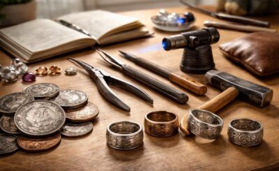 découvrez notre guide pratique pour transformer vos pièces en bagues uniques. suivez les étapes détaillées et informez-vous sur les tarifs pour créer un bijou personnalisé.