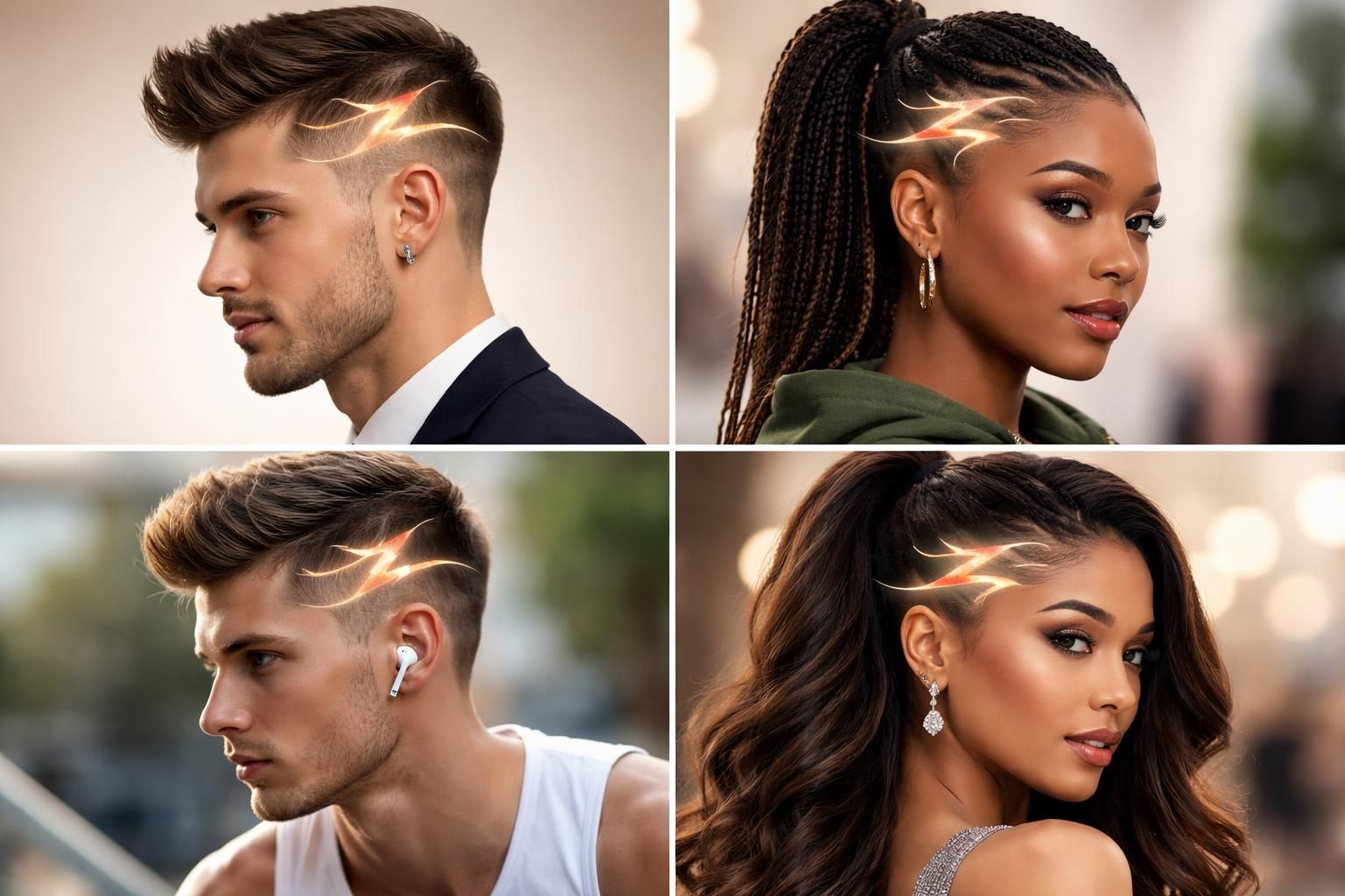 découvrez les meilleures inspirations de traits de cheveux en forme de z avec éclair, parfaits pour toutes les occasions. styles tendance et originaux pour sublimer votre look.