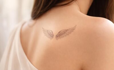 explorez le tatouage aile d'ange discret, symbole d'élégance et de finesse, parfait pour ceux qui cherchent un design subtil et chargé de signification.