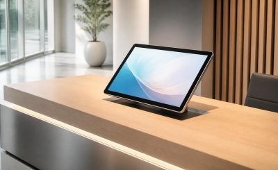découvrez comment intégrer une tablette tactile microsoft avec un dock discret sur votre comptoir clean pour une solution élégante et fonctionnelle.